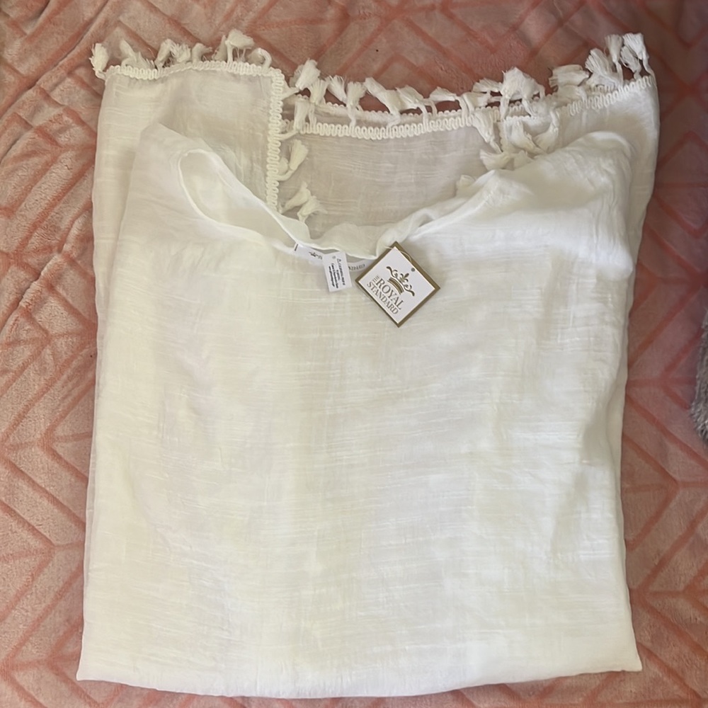 WHITE LINEN SWIM COVER-UP - Picture 4 of 5